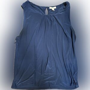 Roz & Ali Elegant Navy Blue Sleeveless Top (Women 2XL)